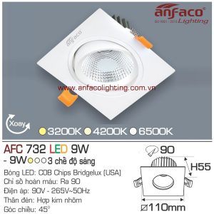 Đèn LED âm trần Anfaco AFC 732-9W