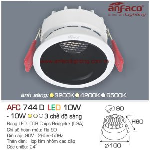 Đèn LED âm trần Anfaco AFC 744D-10W