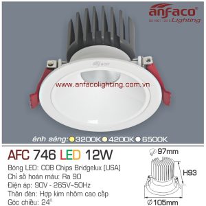 Đèn LED âm trần Anfaco AFC 746-12W