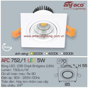 Đèn LED âm trần Anfaco AFC 752/1-5W