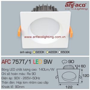 Đèn LED âm trần Anfaco AFC 757/1T-9W
