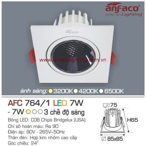 Đèn LED âm trần Anfaco AFC 764/1-7W