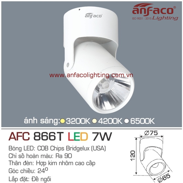 Đèn LED tiêu điểm Anfaco AFC 866T-7W đế ngồi