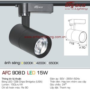 Đèn LED tiêu điểm Anfaco AFC 908D-15W gắn ray