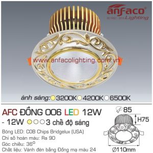 Đèn LED Anfaco AFC đồng 006-12W