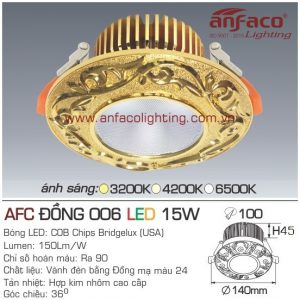 Đèn LED Anfaco AFC đồng 006-15W