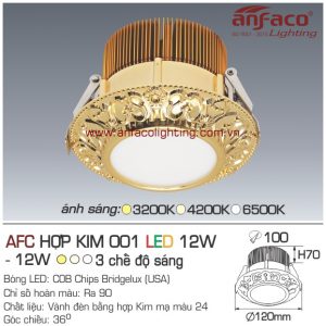 Đèn LED âm trần Anfaco AFC hợp kim 001-12W