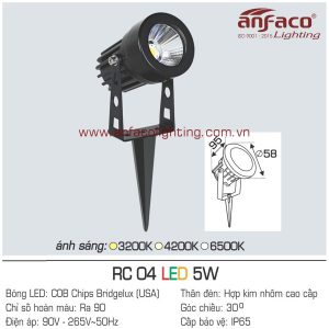 đèn led ghim cỏ anfaaco rc 04-5w