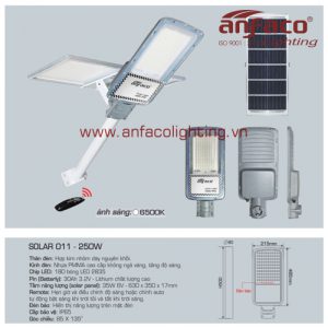 Đèn đường Led solar Anfaco 011-250W