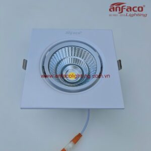 Đèn AFC 318/1 7W 12W LED Anfaco downlight âm trần vuông vỏ trắng xoay góc