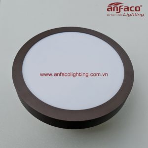 AFC555N Đèn Anfaco led panel ốp trần tròn AFC-555N nâu 6W 12W 18W 22W ánh sáng trắng, vàng, trung tính, 3 màu