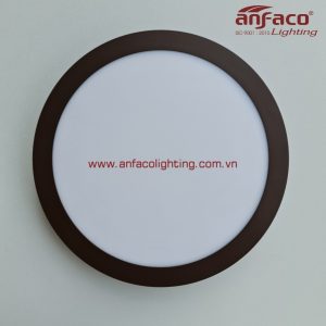 AFC555N Đèn Anfaco led panel ốp trần AFC-555N nâu 6W 12W 18W 22W ánh sáng trắng, vàng, trung tính, 3 chế độ