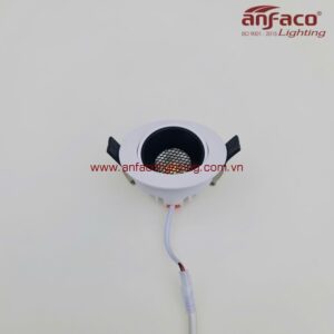 Anfaco AFC 745D 7W 12W Đèn LED downlight âm trần xoay góc chóa đen bóng