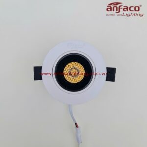 Anfaco AFC 745D 7W 12W Đèn LED downlight âm trần xoay góc chóa đen bóng