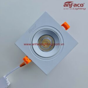 Đèn AFC 767T/1 9W 12W LED Anfaco downlight âm trần vuông vỏ trắng xoay góc