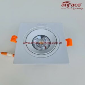 Đèn AFC 767T/1 9W 12W LED Anfaco downlight âm trần vuông vỏ trắng xoay góc