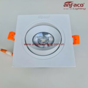 Đèn AFC 767T/1 9W 12W LED Anfaco downlight âm trần vuông vỏ trắng xoay góc