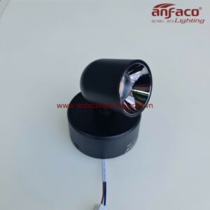 Đèn Anfaco chiếu tiêu điểm AFC 816D 7W vỏ đen xoay góc gắn đế tròn cố định