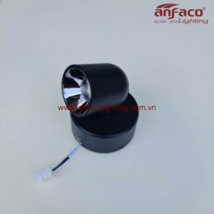 Đèn Anfaco chiếu tiêu điểm AFC 816D 7W vỏ đen xoay góc gắn đế tròn cố định