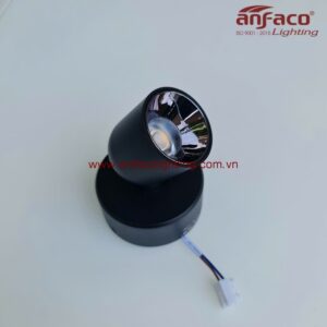 Đèn Anfaco chiếu tiêu điểm AFC 816D 7W vỏ đen xoay góc gắn đế tròn cố định