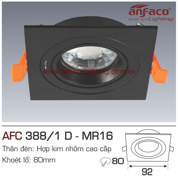 Đèn LED âm trần Anfaco AFC 388/1D-MR16