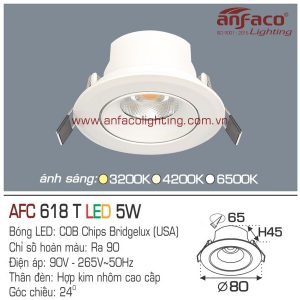Đèn LED âm trần Anfaco AFC 618T-5W