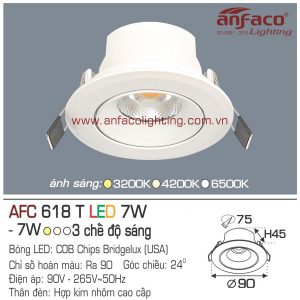 Đèn LED âm trần Anfaco AFC 618T-7W