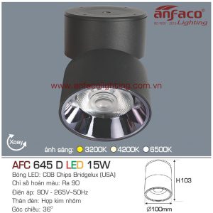 Đèn LED downlight gắn nổi Anfaco AFC 645D-15W