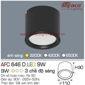 Đèn LED downlight gắn nổi Anfaco AFC 646D-9W