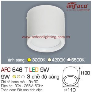 Đèn LED downlight gắn nổi Anfaco AFC 646T-9W