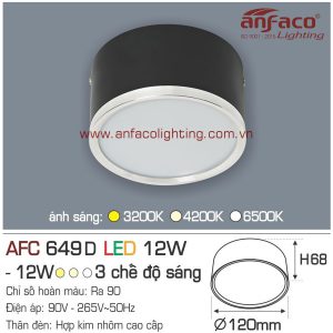 Đèn LED downlight gắn nổi Anfaco AFC 649D-12W