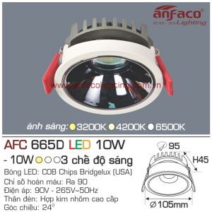 Đèn LED âm trần Anfaco AFC 665D-10W