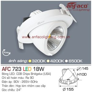 Đèn LED âm trần Anfaco AFC 723-18W