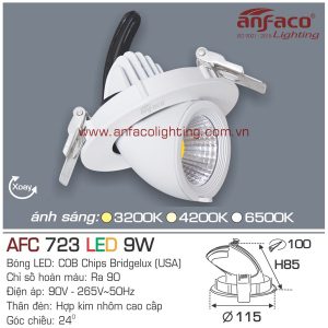 Đèn LED âm trần Anfaco AFC 723-9W