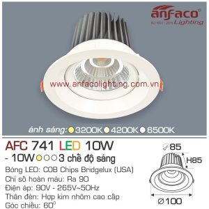 Đèn LED âm trần Anfaco AFC 741-10W