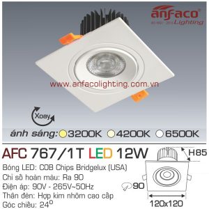 Đèn LED âm trần Anfaco AFC 767/1T-12W