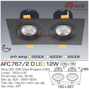 Đèn LED âm trần Anfaco AFC 767/2D-12W