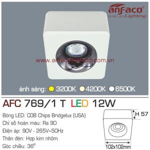 Đèn LED downlight gắn nổi Anfaco AFC 769/1T-12W