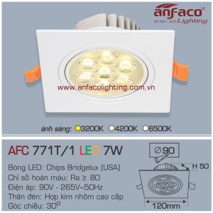 Đèn LED âm trần Anfaco AFC 771/1T-7W