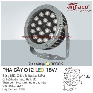đèn led pha cây anfaco 012-18w