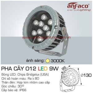 đèn led pha cây anfaco 012-9w
