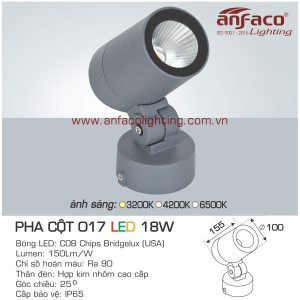đèn led pha cột anfaco 017-18w
