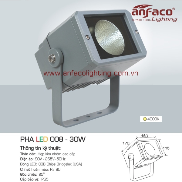 đèn pha led anfaco 008-30w
