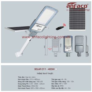 đèn đường solar led anfaco 011-400w