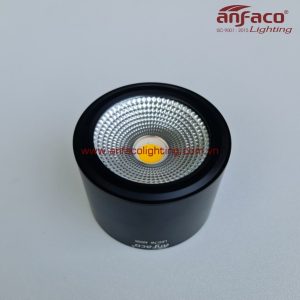 AFC553D 7W 12W -Đèn led Anfaco lon nổi vỏ đen