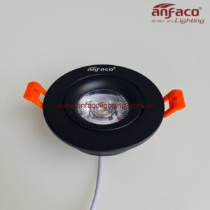 Đèn AFC 672D 5W LED Anfaco downlight âm trần xoay góc vỏ đen