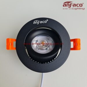 Đèn AFC 672D 5W LED Anfaco downlight âm trần xoay góc vỏ đen