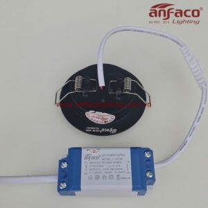 Đèn LED Anfaco downlight âm trần AFC 616D 3W vỏ đen Anfaco