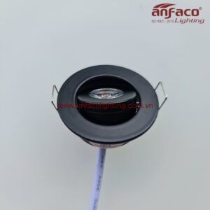 Đèn AFC 622D 1W LED Anfaco downlight âm trần mini vỏ đen xoay góc