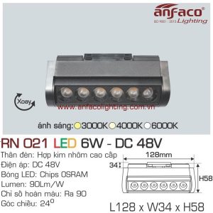 Đèn RN 021-6W DC48V Anfaco LED ray nam châm siêu mỏng xoay góc
